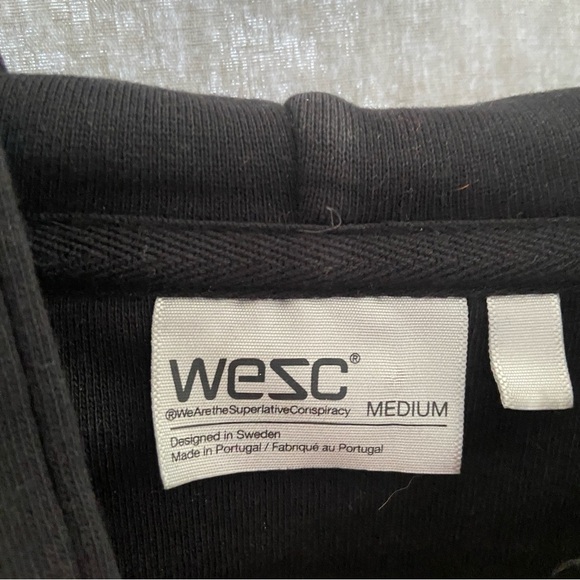 WESC logo hoodie sweatshirt Sz M - Picture 3 of 6